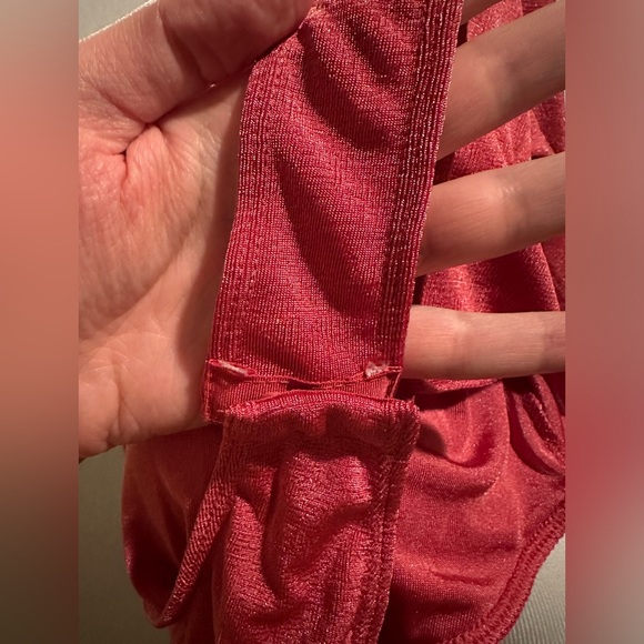 NEW NWT Lulu’s Pink Mesh Long-sleeve Cross-front  Bodysuit Size Small - Picture 7 of 8